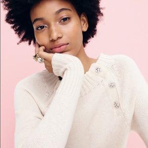 🆕 J. Crew Jeweled-neck Crew Sweater